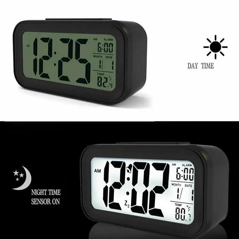 

Hot sale LED Digital Alarm Clock Backlight Snooze Mute Desktop Table Bcaklight Calendar clocks clock Electronic Desktop I7Y7