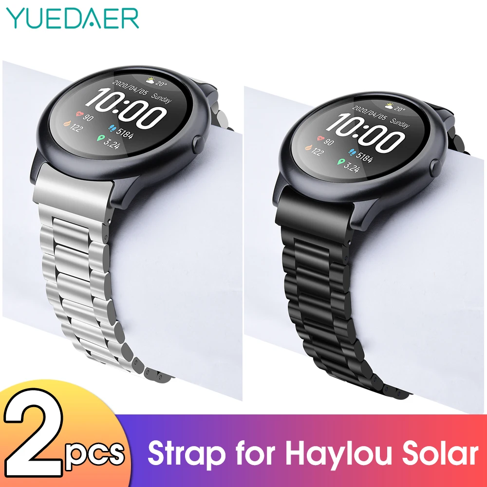 YUEDAER Metal Strap For haylou solar ls05 smartwatch Stainless Steel Watch Band Bracelet For XiaoMi Haylou Solar Wrist Band