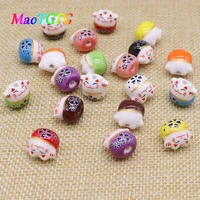 cute cat ceramic beads for jewelry making necklace bracelet 14x11mm lovely multi colored cat porcelain beads wholesale