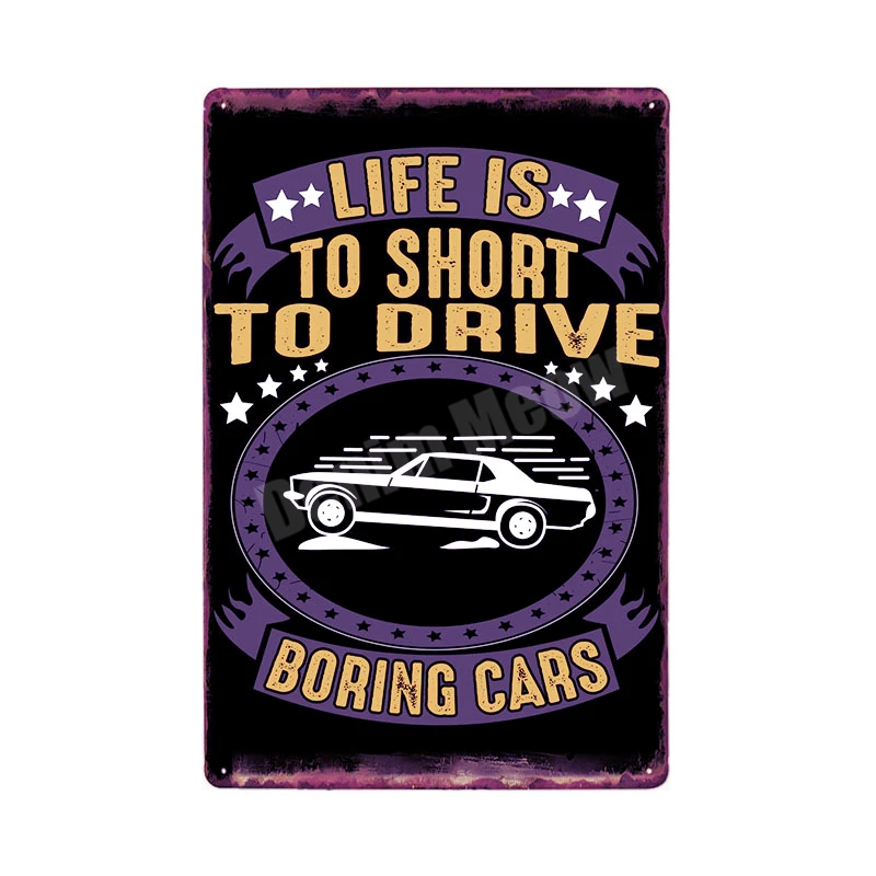 L Fix Cars Plaque Shabby Chic Metal Tin Signs Classic Car Wall Art Poster Advertising Plates Bar Garage Vintage Home Decor MN117 - Цвет: L