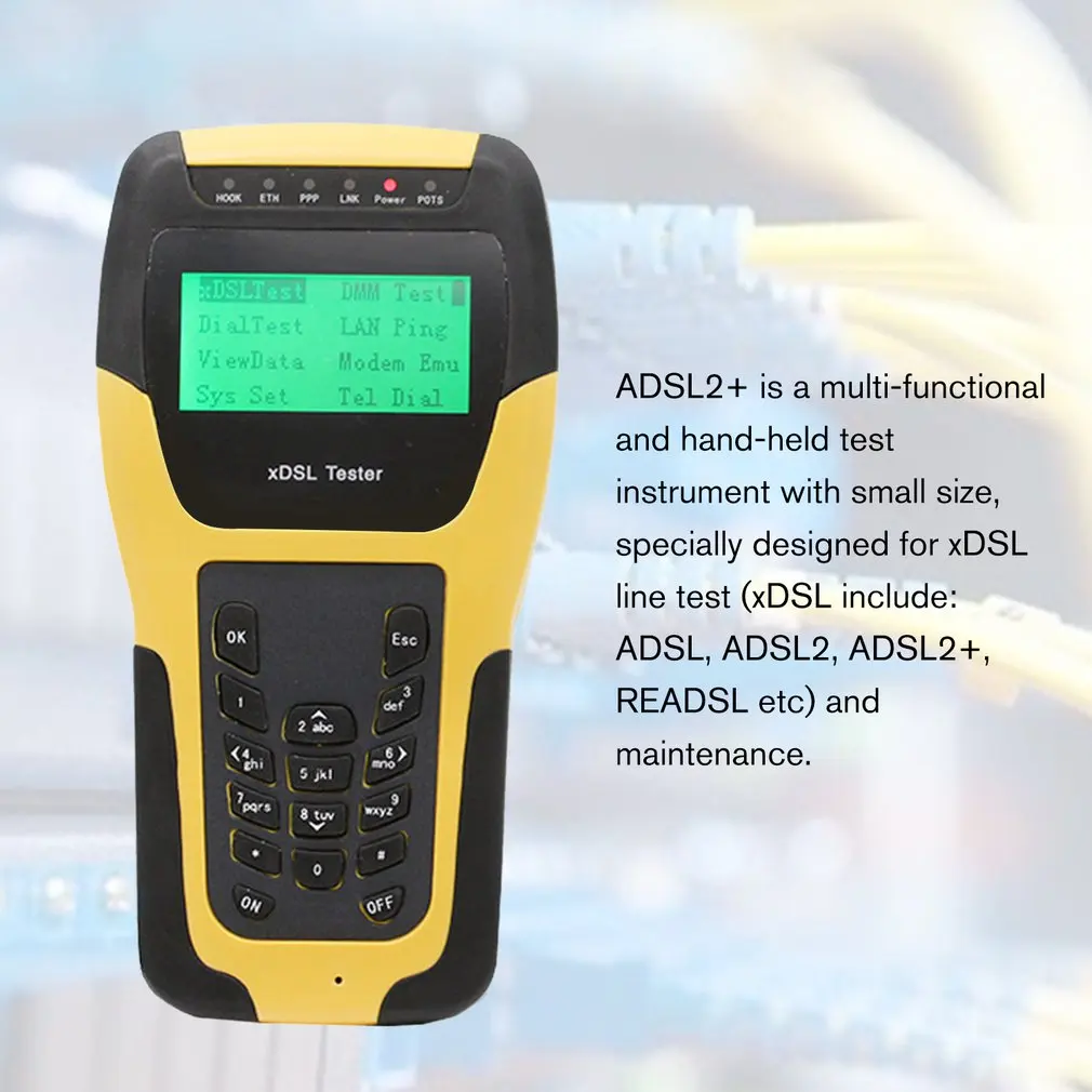 Многофункциональный цифровой ADSL2 + прибор для тестирования ADSL установка