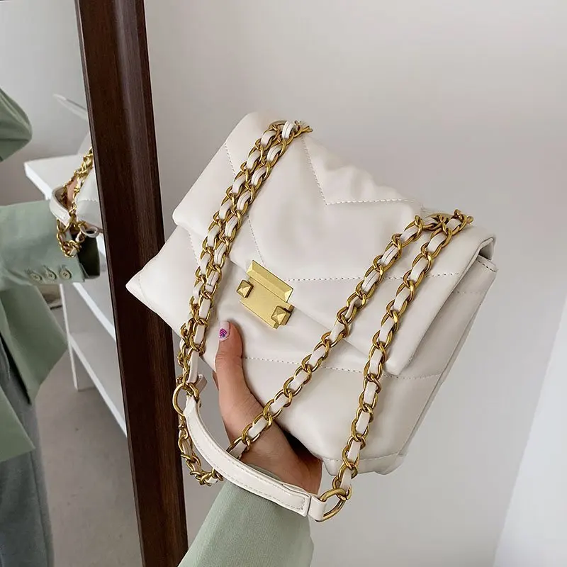 

Women's bag 2021 new fashion rhombic square bag fashion texture chain shoulder bag