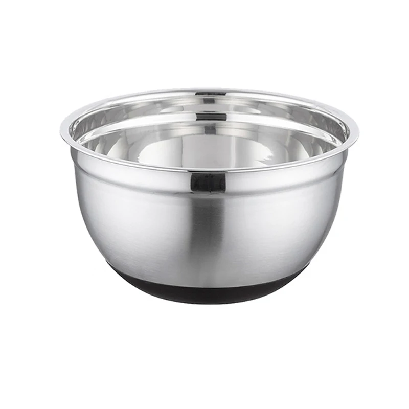 Миксер из нержавеющей стали с силиконовым дном для яиц салата Нескользящие миски