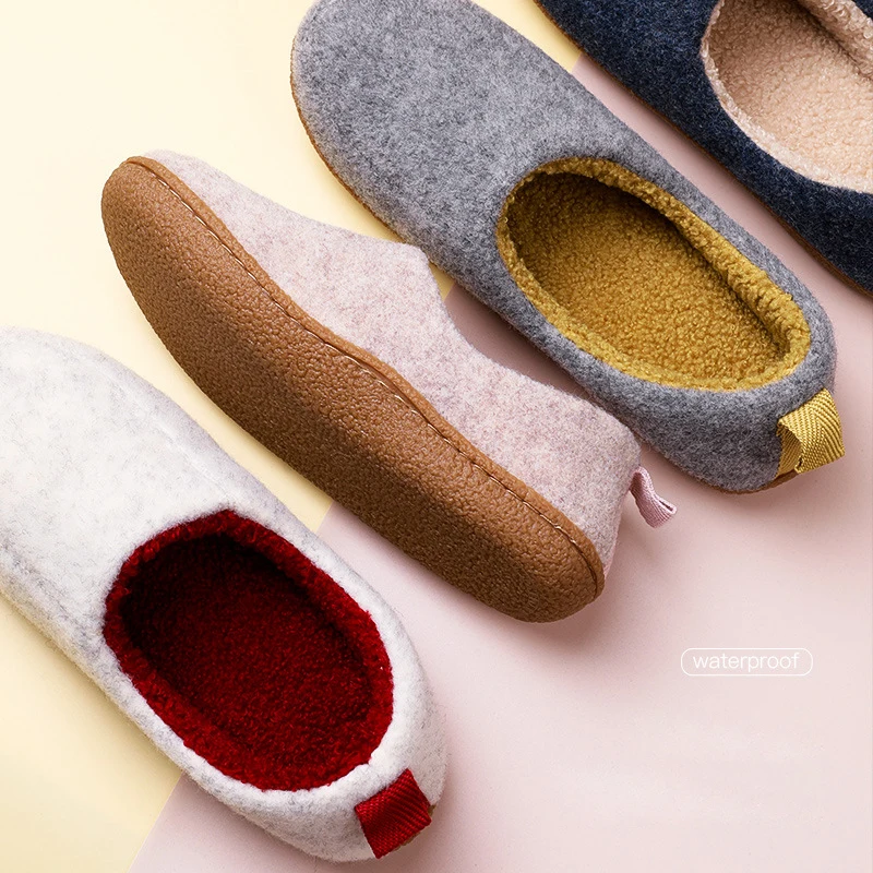 Домашние тапочки для мужчин и женщин теплая обувь в японском стиле на толстой