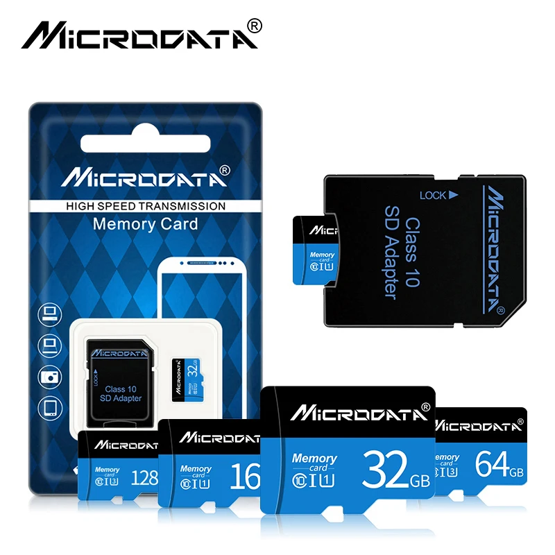 

blue class10 Memory card 16GB 32GB 64GB 128GB micro sd card 8GB 4GB C10 flash card Memory microsd for smartphone