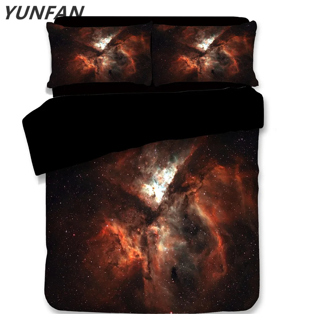 

Home Textile 3D Printing Stars Bedclothes Universe Pattern Galaxy Bed Linens Pillowcase Duvet Cover Bed Cover 3pcs Bedding Sets