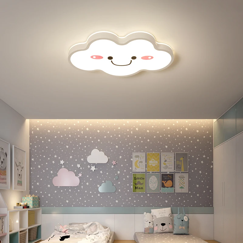 Потолочный светильник для детской комнаты спальни со смайликом облачный