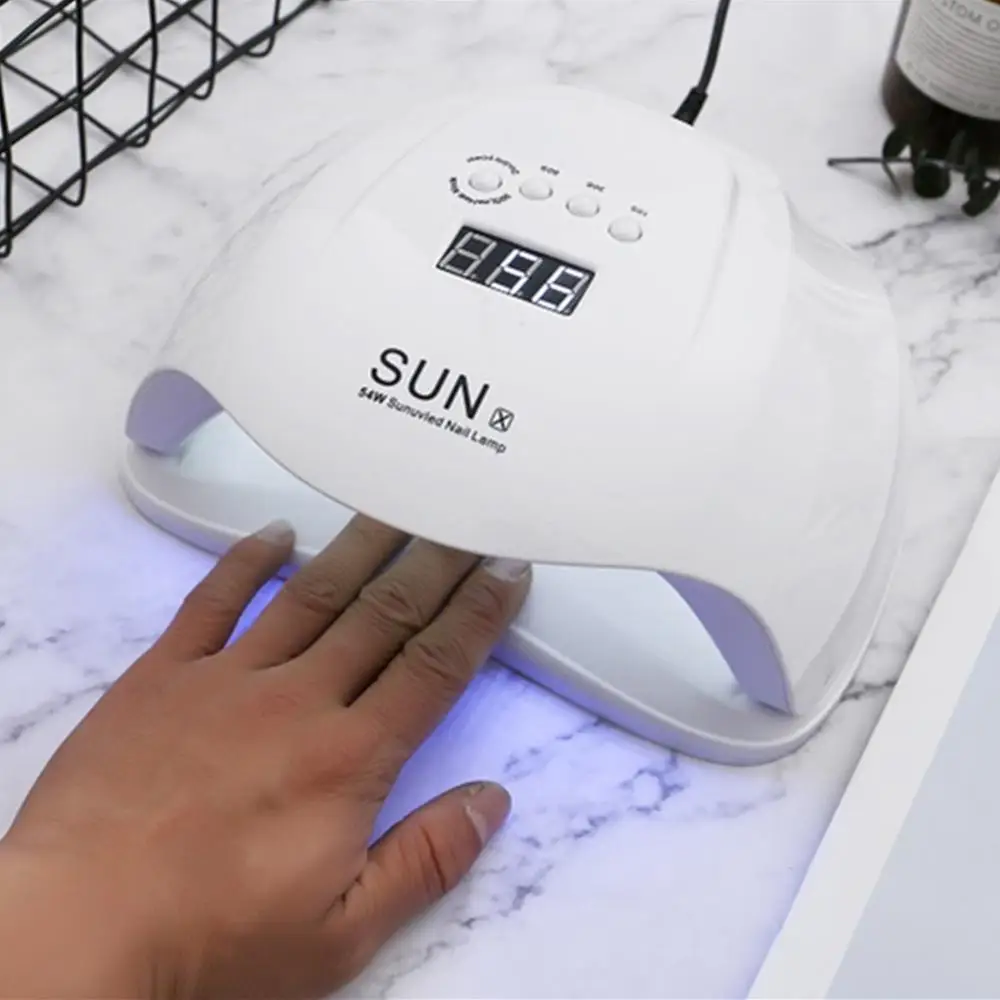 Лампа УФ/LED SUN X 54 Вт для сушки гель лака Сушилка ногтей с таймером аппарат маникюра