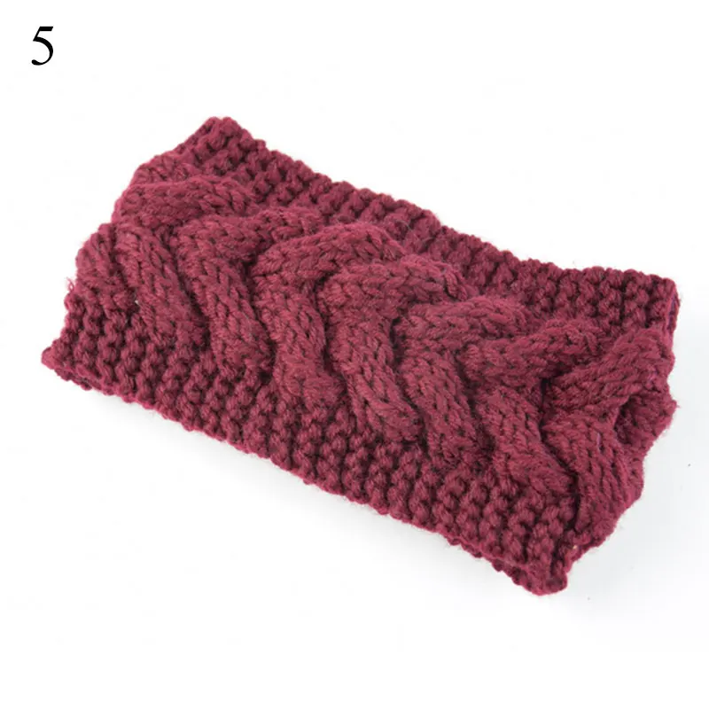 Женский однотонный вязаная повязка на голову вязаный шерстяной головной убор