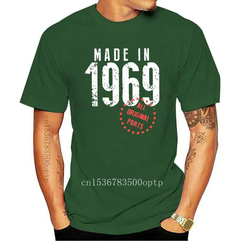 Мужская Винтажная футболка с коротким рукавом и круглым вырезом из хлопка |