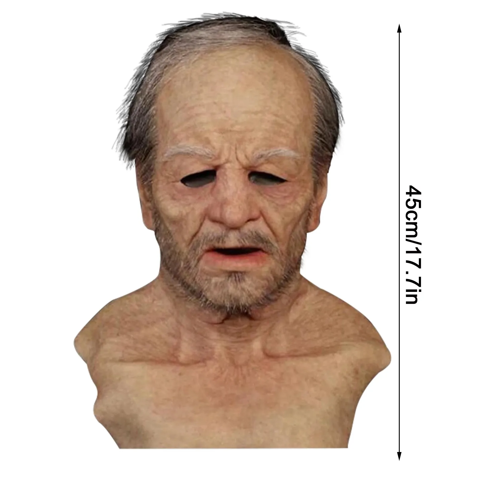 

2021 Halloween Funny Masks Supersoft Another Me Grandpa Grandma Adult Mask Headgear Scary Realistic Monster Halloween Decoration