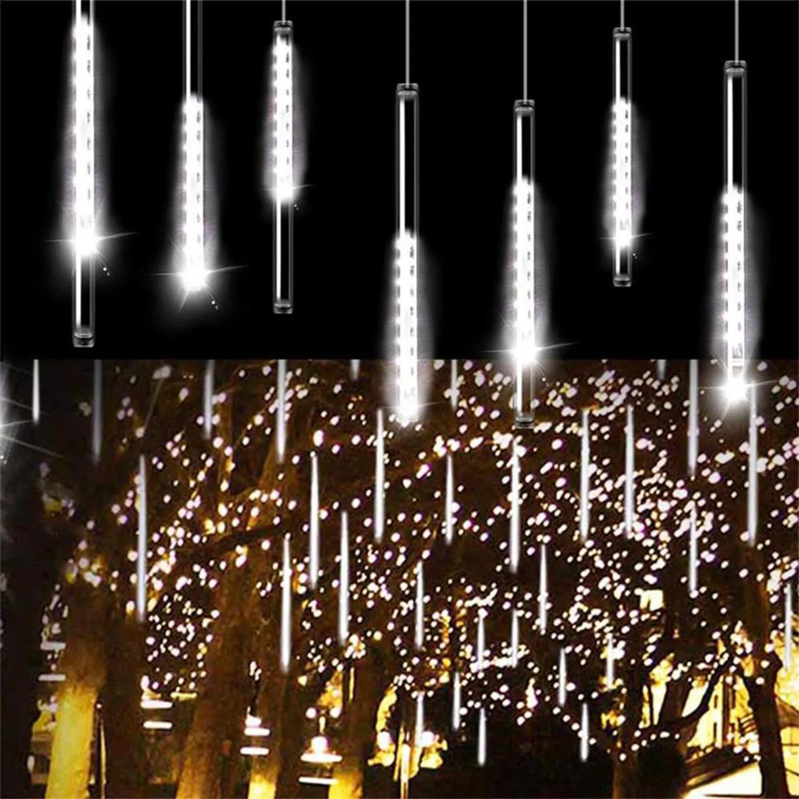 30CM LED Meteor Shower Garland Holiday Strip Light Outdoor Waterproof Fairy Lights For Garden Street Christmas Decoration | Освещение