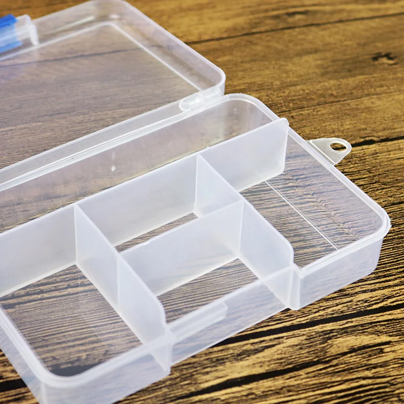 5 решеток простые прозрачные пластиковые отсеки ювелирный бисер органайзер