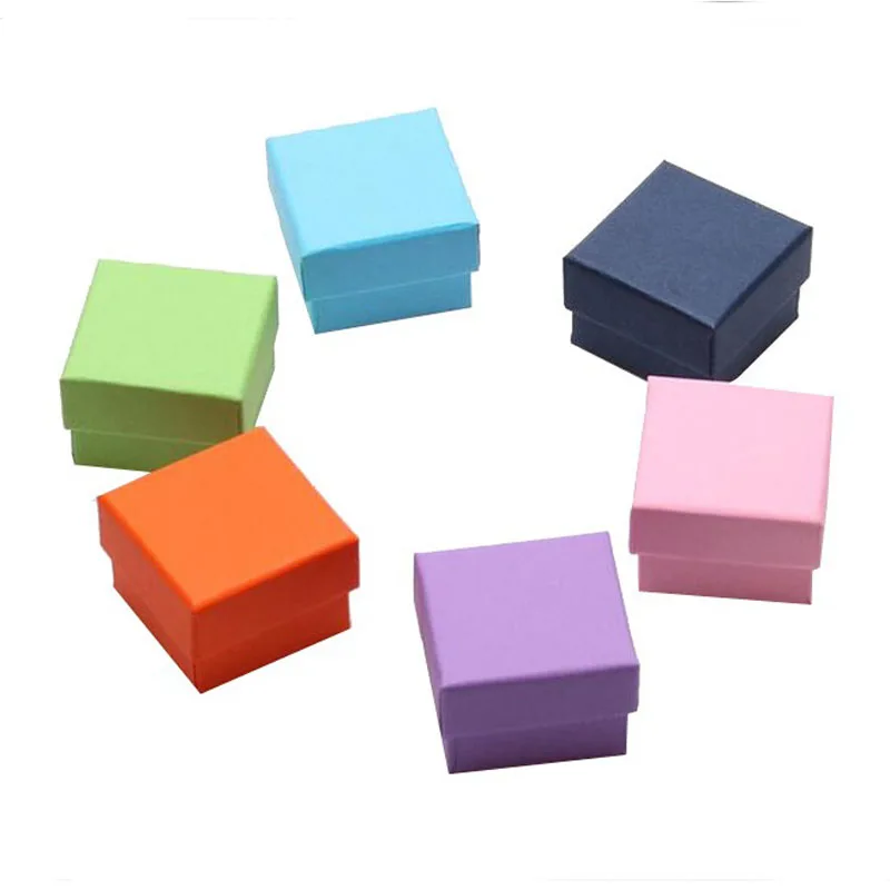 Квадратная бумажная коробка для колец Pinkycolor упаковка ювелирных изделий