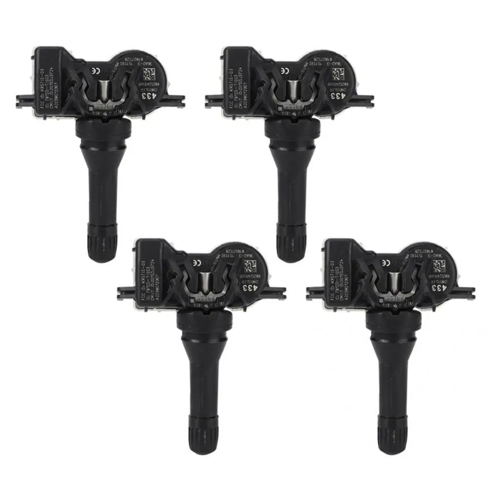 

Convenient 4Pcs Practical TPMS Tire Pressure Sensor 68252493AB 68105280AF Black Tire Pressure Sensor Safety