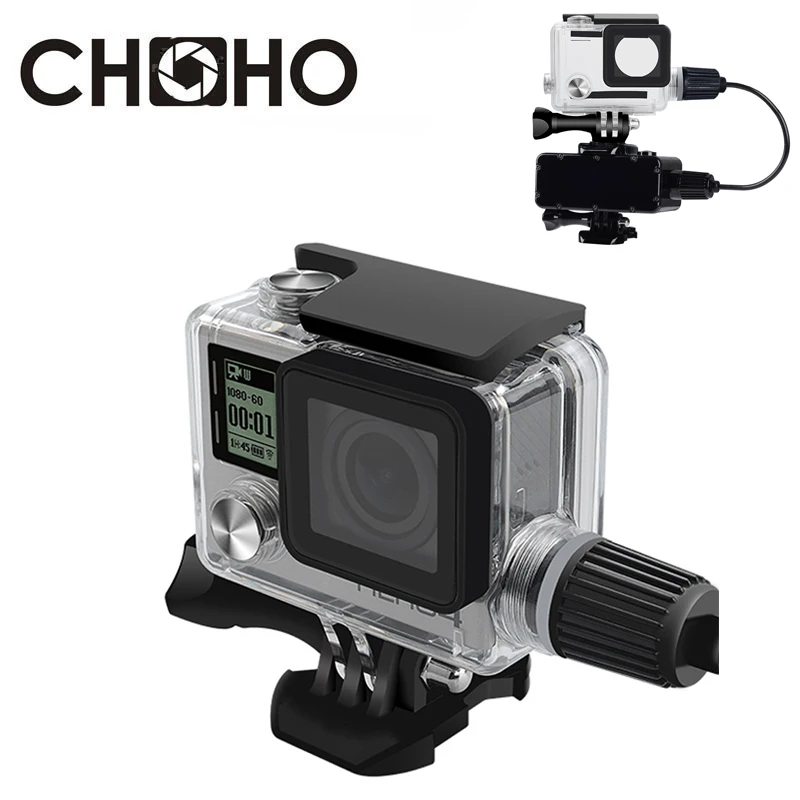 Impermeável de Proteção para Motocicleta Carregamento de Cabo para Mergulho até 30m 3 + 4 Capa Gopro Hero Acessórios go Pro