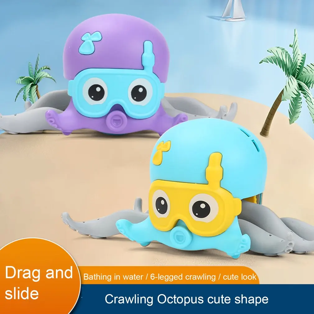 

Игрушка для ванны «Осьминог», милая игрушка для купания, Детская водная плавающая игрушка для пляжа с заводным механизмом