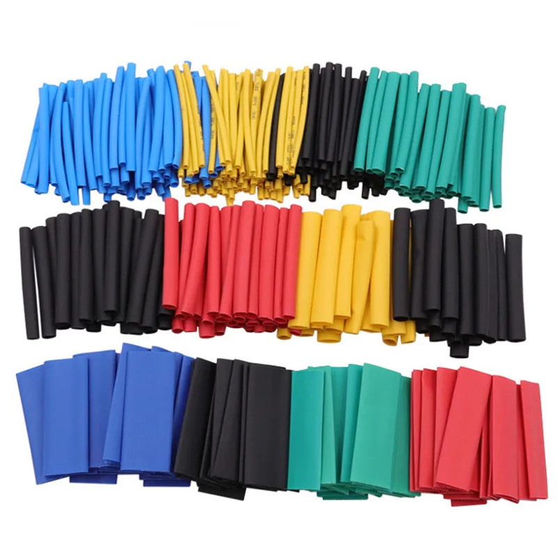 

530pcs/Set Polyolefin Shrinking Assorted Heat Shrink Tube Wire Cable Insulated Sleeving Tubing Set 2:1 Waterproof Pipe Sleeve