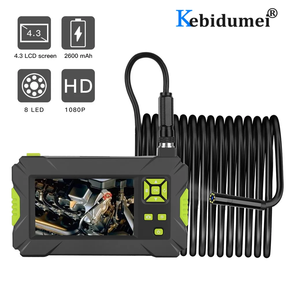 Камера-Эндоскоп водонепроницаемая камера-Бороскоп с ЖК-экраном 4 3 дюйма HD P30 1080P |