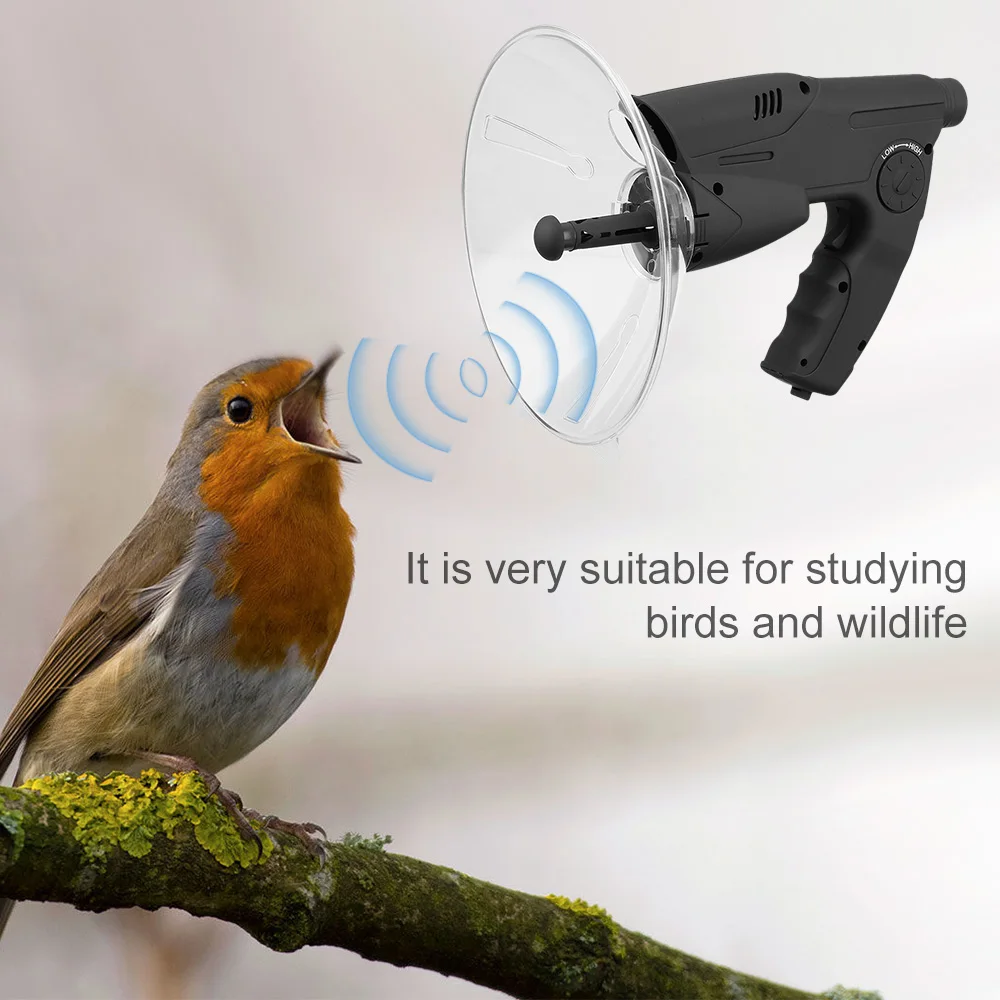 Remote Sound Collector of Bird Watcher Telescope 8X Magnification Ear Recording Amplifier Spy Device Observing | Спорт и развлечения