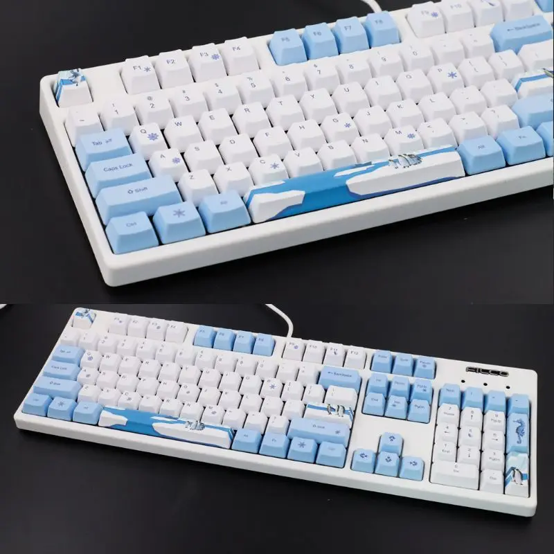 

113 Keys Antarctic Penguin OEM PBT Mechanical Keyboard PBT Dye-Sublimation Keycap Thermal Sublimation