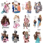 Нашивки для одежды для мамы и девочки, модные моющиеся термонаклейки, а-уровни, семейный декор, термонаклейки для одежды