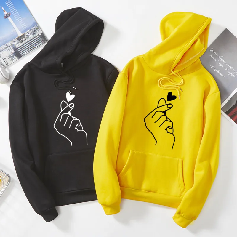 Женские Новые толстовки повседневный однотонный Свободный свитшот с принтом и