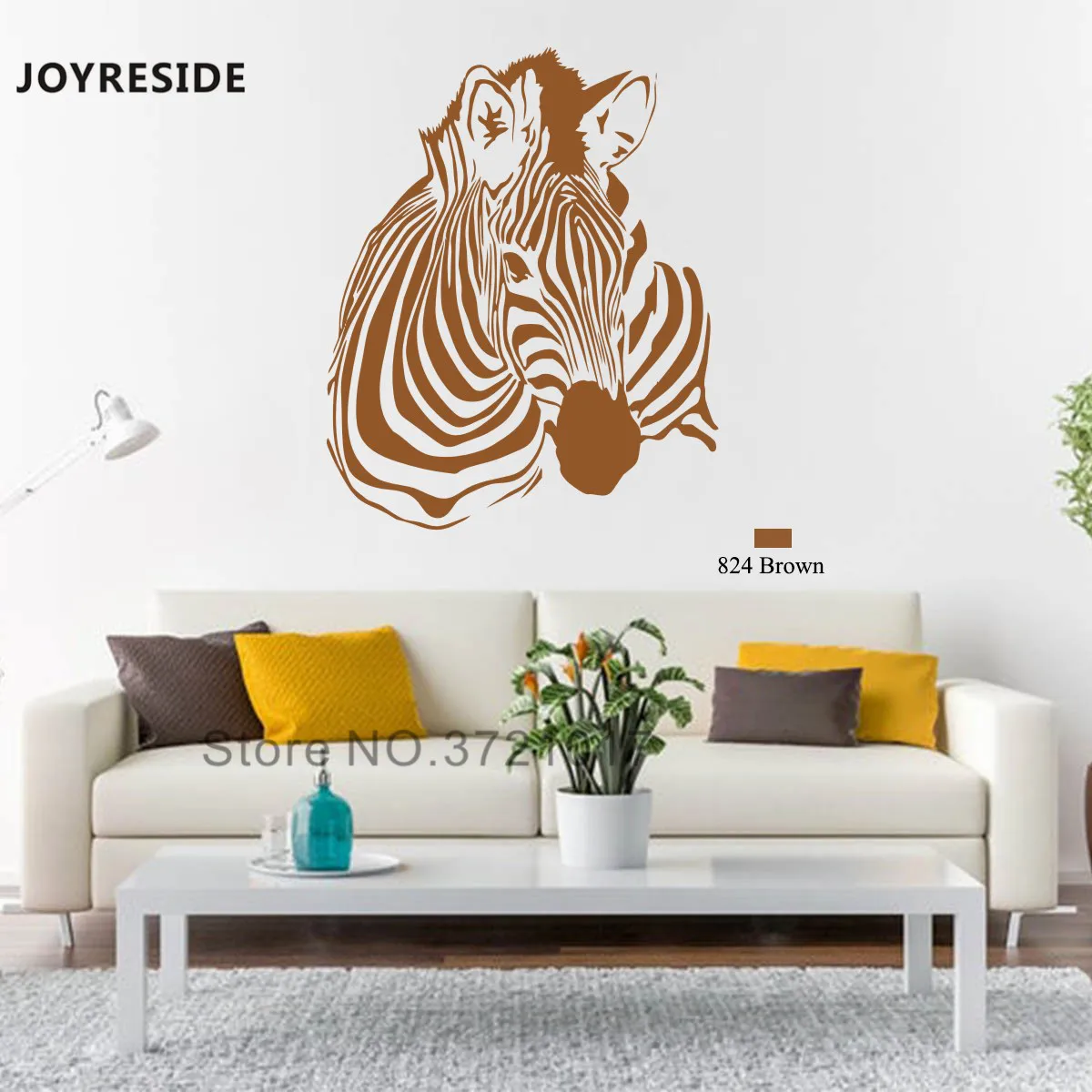 JOYRESIDE, Зебра, наклейка на стену с животными, виниловая наклейка, Декор, интерьер, искусство, дизайн гостиной, дома, спальни, общежития, украшение, фреска, A202