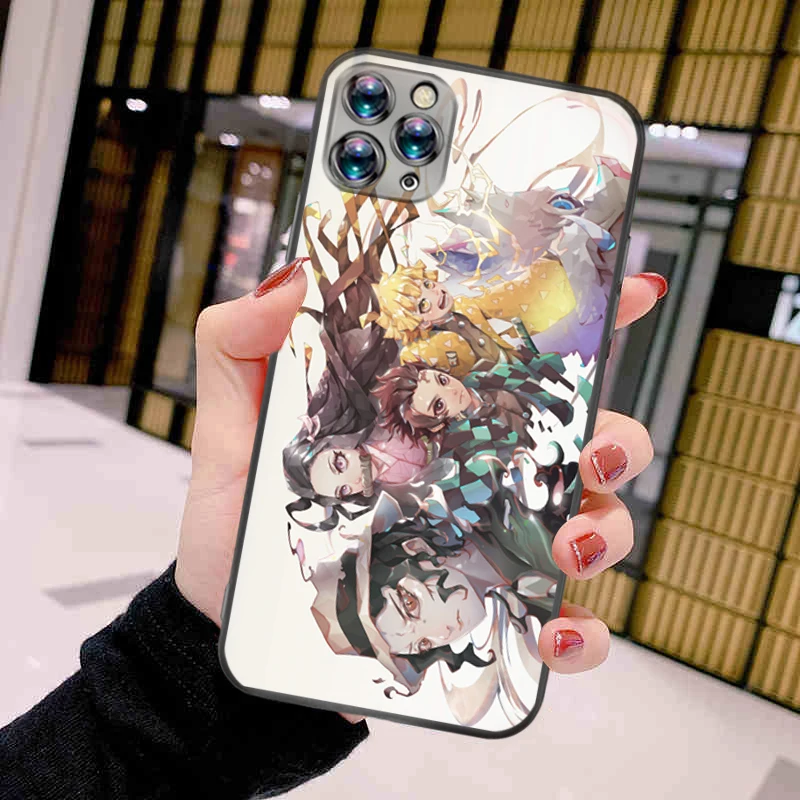 

Kamado Nezuko Kimetsu No Yaiba Phone Case For iPhone 12 Pro MAX Mini SE 2020 Mobile Ultra Thin Cute Mobilephone Aesthetic
