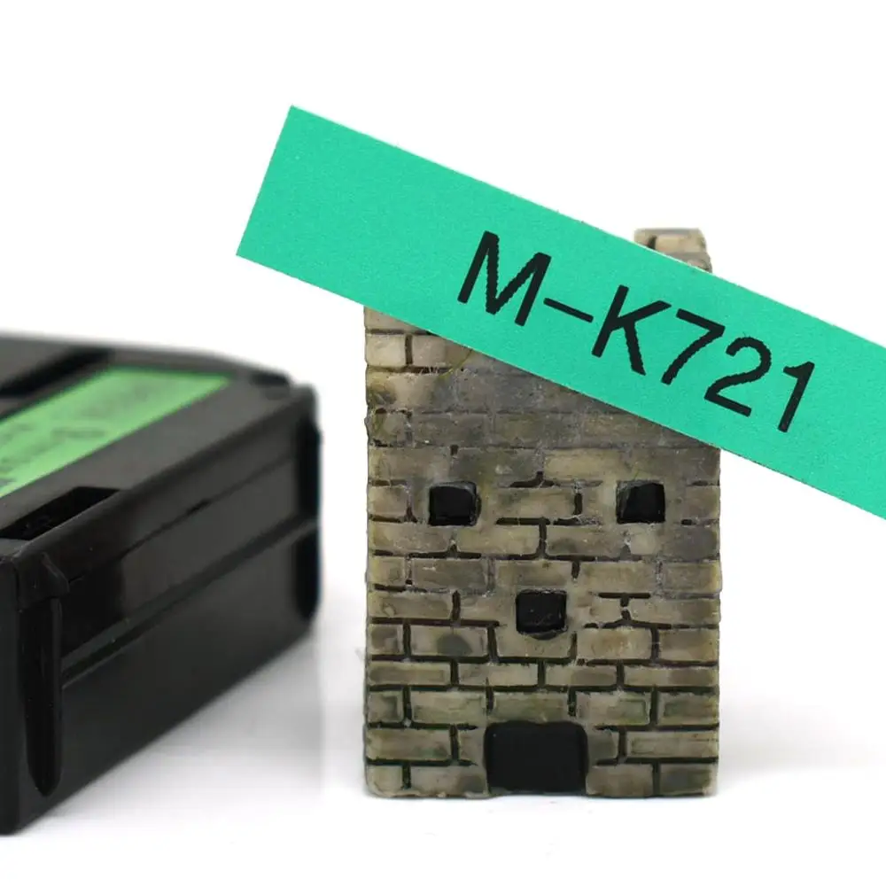 CIDY совместимый brother M-K721 MK721 MK 721 MK-721 черный на зеленом 9 мм ламинированные сильные