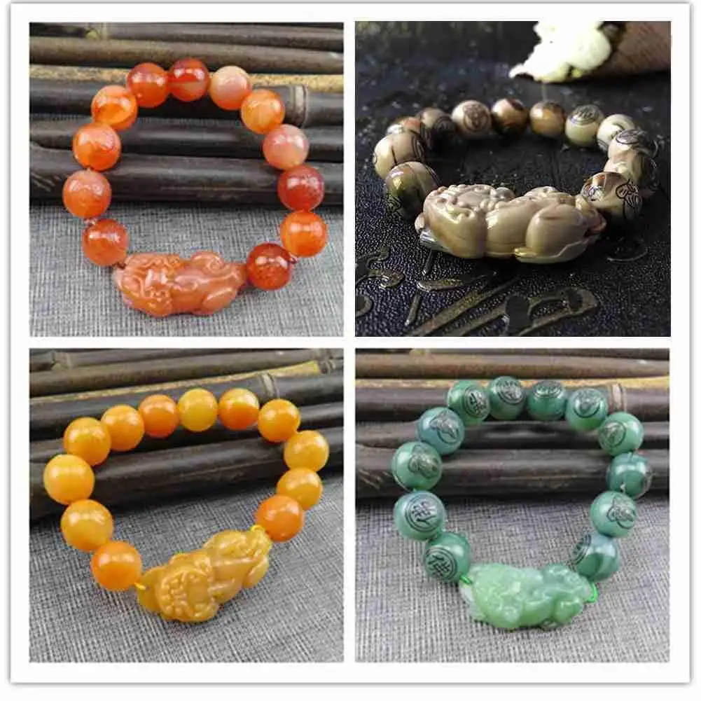 

Nature Feng Shui Bracelets Men Tiger Eye Beads Bracelet Bangles For Women Wealth And Good Luck Bracelet Jewelry Pulsera