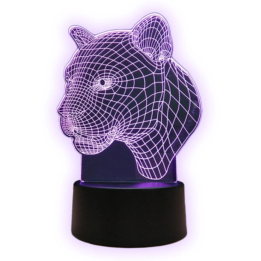 

Animal Leopard Acrylic Table Lamp 3D Illusion Colors Changing LED Night Light for Home Room Decor Child Nightlights Boy Gift