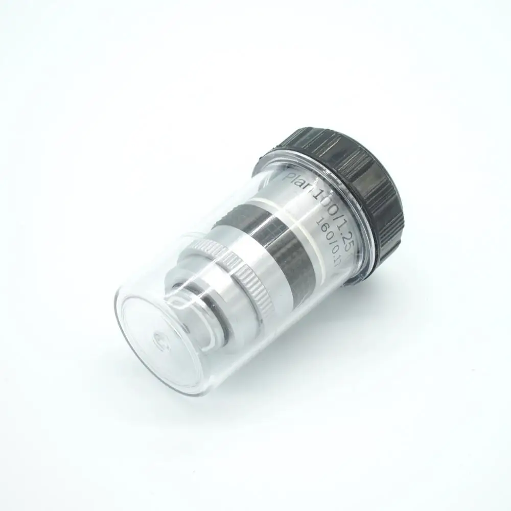 Free shipping Microscope Objective-100X (Oil) Darkfield Plan Objective w/ Iris for Biological with 195mm | Инструменты