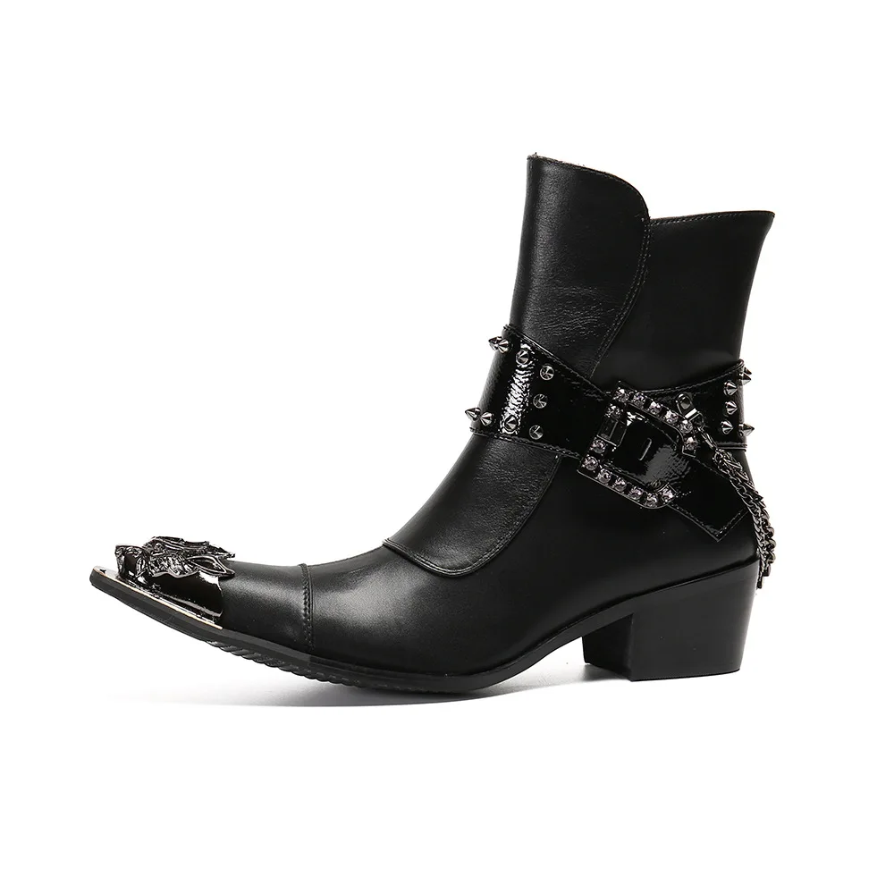 

Pointed leather boots boots youth black tooling boots head short boots fashion boots autumn winter fashion boots