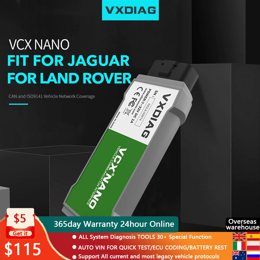 Диагностический инструмент VXDIAG VCX NANO для JLR Jaguar Land Rover программное обеспечение