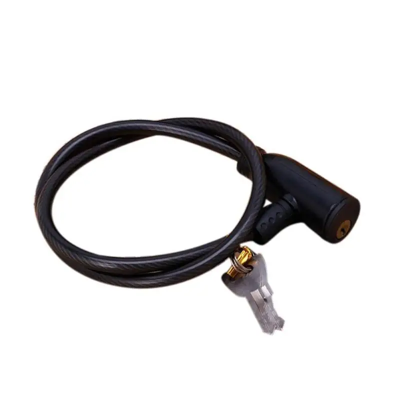 

Bicycle Bike Anti-Theft Security Steel Cable Lock Chain WITH 2-Keys Black/Red