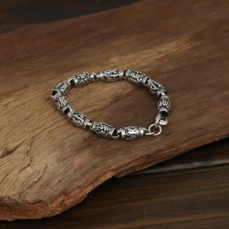 Настоящее чистое 925 пробы серебряные ювелирные изделия ручной работы мужской