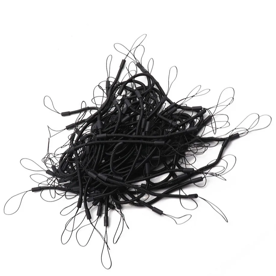 Эластичный шнур из ПУ кожи маленькая подвесная линия для стилуса черная