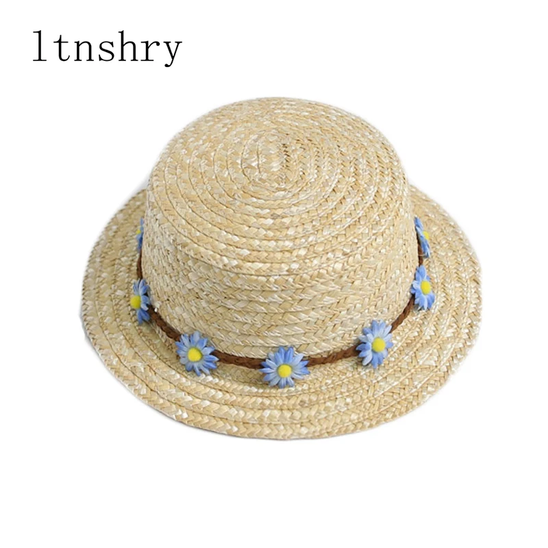 Соломенная шляпа с козырьком для детей и взрослых Пляжная Панама плоским верхом