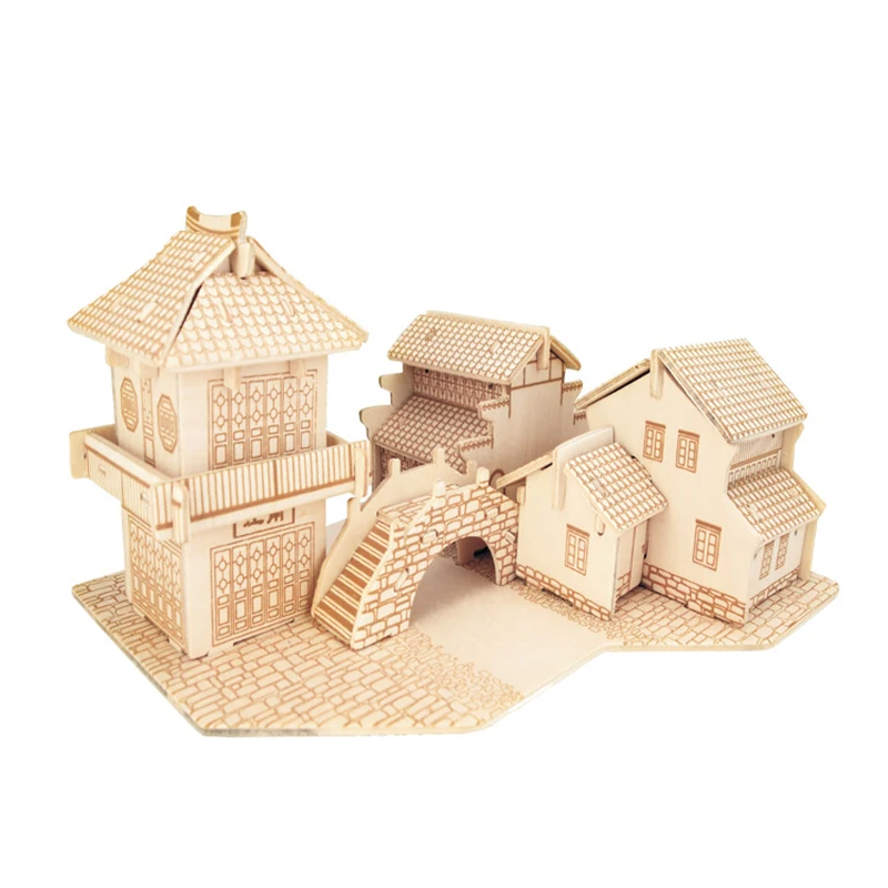 Креативная 3D деревянная Эйфелева башня Сборная модель Обучающие игрушки Детские