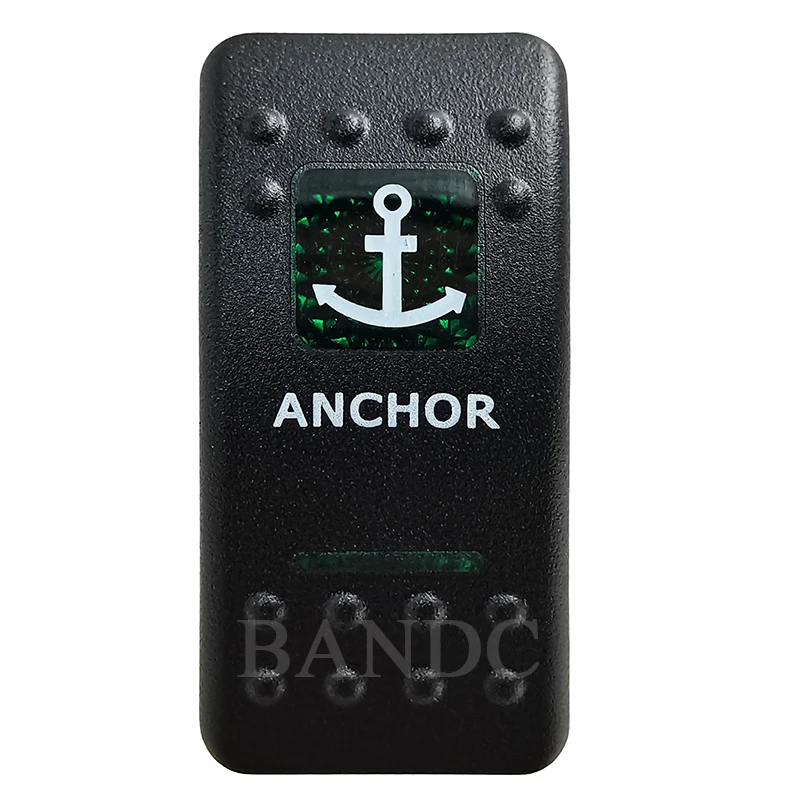 

Cover Cap Only！ANCHOR Rocker Switch Cover Cap Green Window Labeled for Car Boat Truck Carling ARB Control Cap Accessories