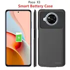 2021 Чехлы для зарядного устройства для Xiaomi Poco X3 NFC портативное тонкое Силиконовое ударопрочное Внешнее зарядное устройство