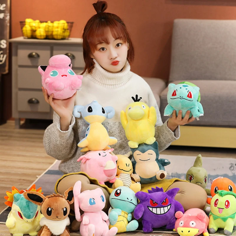 

Anime 8-25cm Pokemon Plush Stuffed Toy Pikachu Toy Charmander Jigglypuffs Eevee Snorlax Squirtle Bulbasaur Plush Gift For Boys