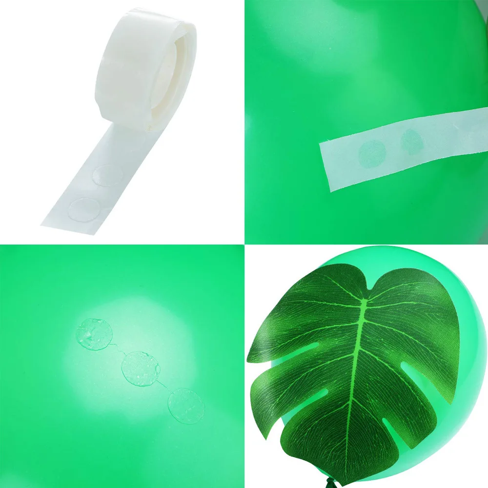 

120pcs Set Balloon Arches Jungle Theme Party Balloons Decorated with Green Round Balloons Confetti Balloons Home Garden Decor