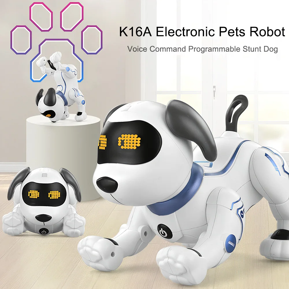 

K16 RC Robot Dog Waling Singing Dancing Cute Cartoon Animal Programmable Educational Interactive Model Puppy Toys for children