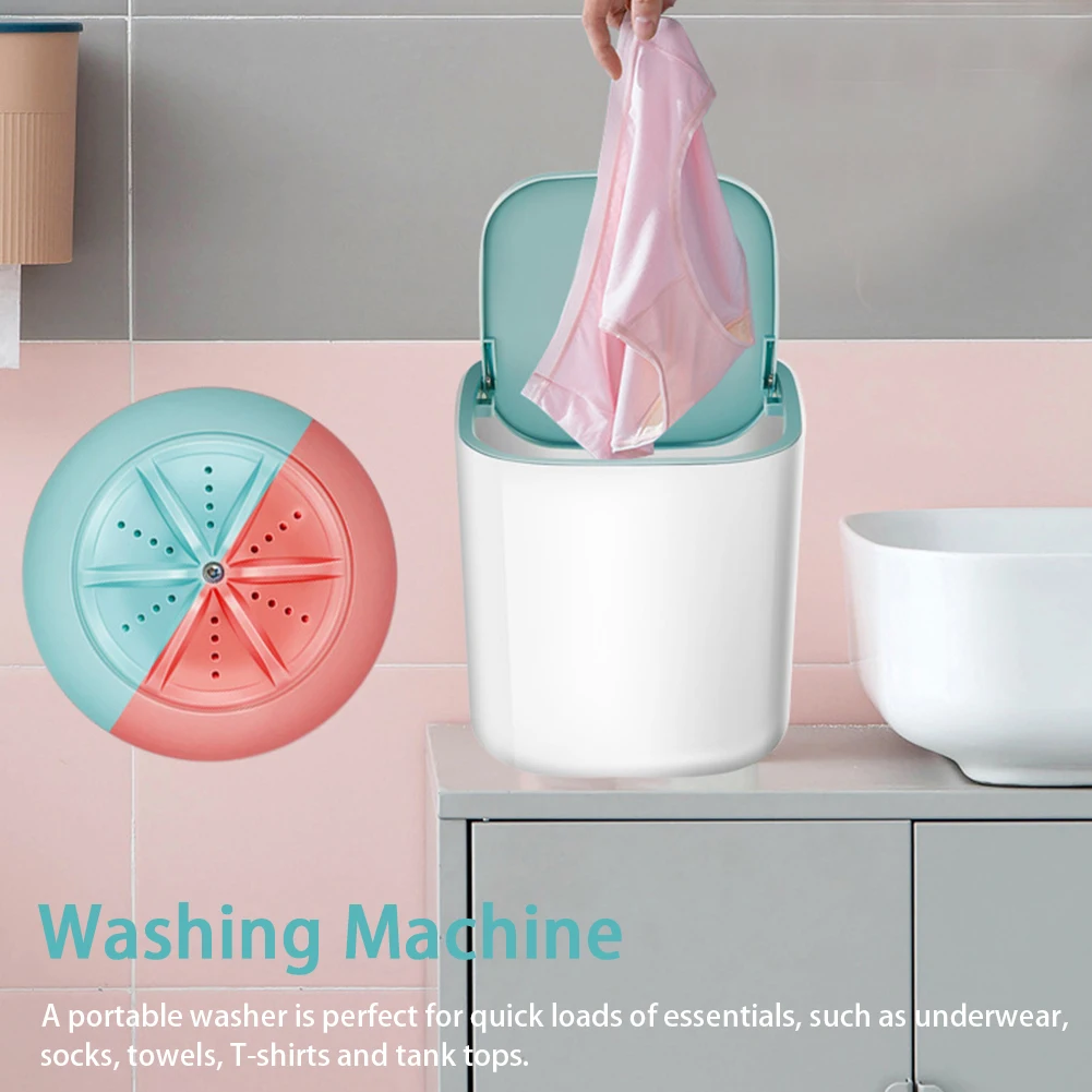 

Electric Ultrasonic College Rooms Personal Dorms Underwear Cleaning Mini Portable Business Trip Turbo Washing Machine Camping