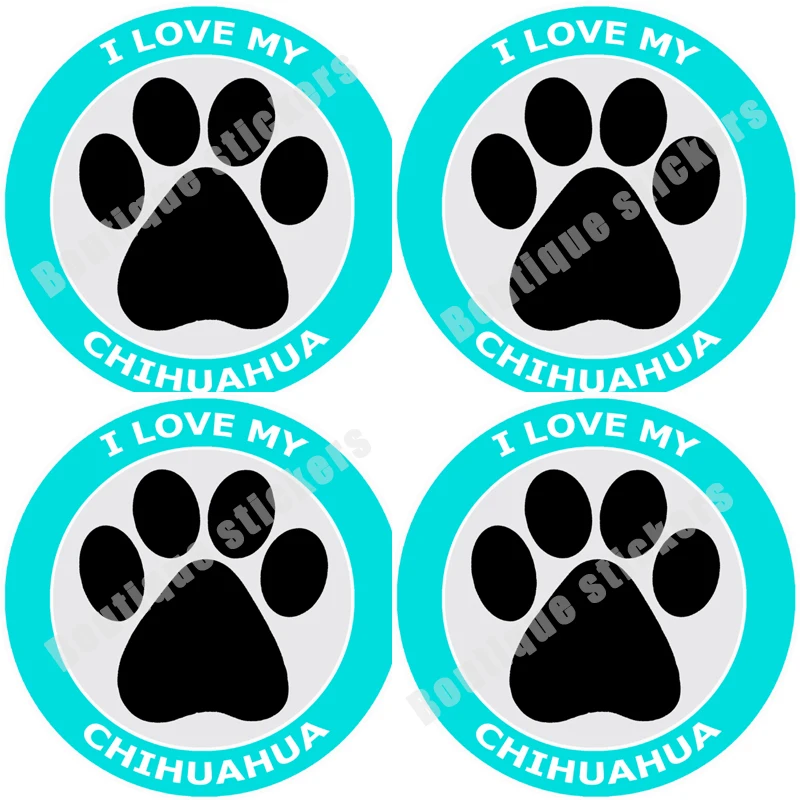 

4X I Like My Chihuahua Car Truck Window Bumper Sticker Decal Dog Pet Dog Breed Window Windshield Accessory Art Pattern