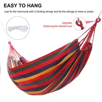 80cm150cm portable hammock outdoor hammock hanging bed for home travel camping hiking swing canvas stripe hammock