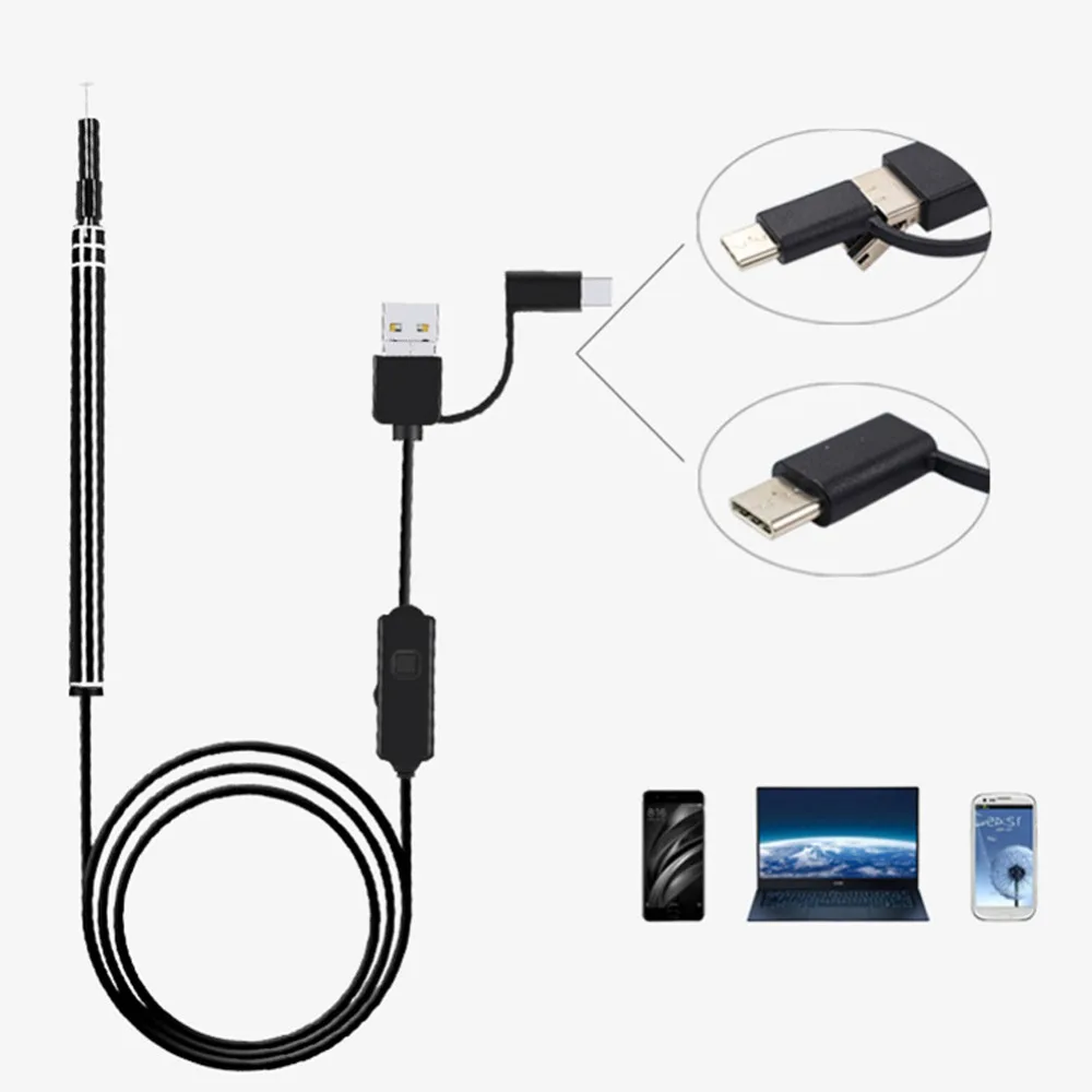 New USB Ear Cleaning Tool HD Visual Spoon Multifunctional Earpick With Mini Camera Pen Care In-ear Endoscope | Красота и здоровье