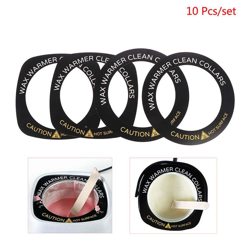 

10Pcs Wax Cans Heater Pot Warmer Waxing Machine Cleaning Paper Ring Collars Pad